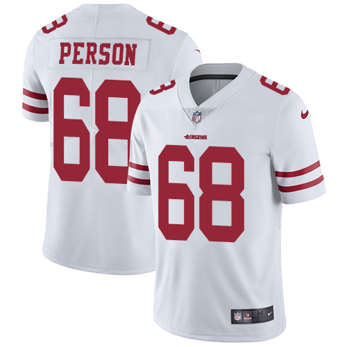 San Francisco 49ers Limited White Men Mike Person Road NFL Jersey #68 Vapor Untouchable->san francisco 49ers->NFL Jersey